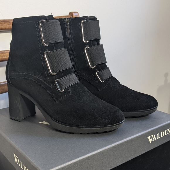 VALDINI Canada JADER black suede boots size 7.5 waterproof - Picture 3 of 4